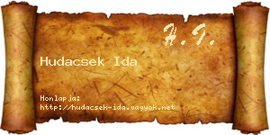 Hudacsek Ida névjegykártya