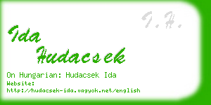 ida hudacsek business card